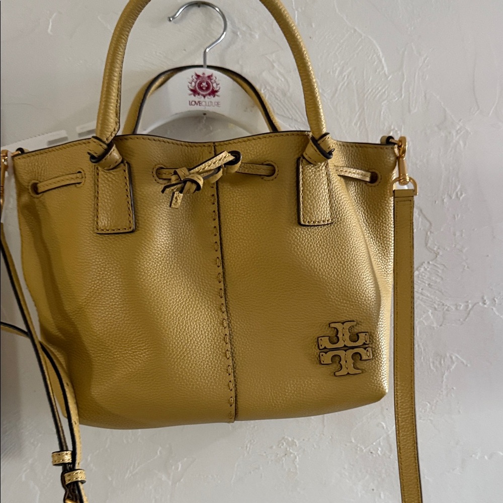 Tory Burch Gold Leather Satchel